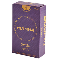 Mini makrele portugalskie „cavalinhas” w oleju 120g Manná