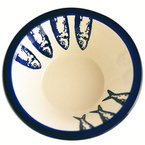 Miseczka ceramiczna Biała - 4 sardynki  Ø 11,5cm - kolekcja OLHA SARDINHA - B