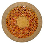 Korkowa podstawka z płytką ceramiczną okrągłą 19cm honey color - kolekcja RENDAS