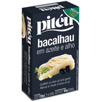 Dorsz suszony "Bacalhau" w oliwie z oliwek z czosnkiem 120g Pitéu