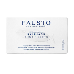 PORTUGALSKIE FILETY Z TUŃCZYKA W OLIWIE Z OLIWEK extra virgin BIO 120g Fausto