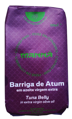 Ventresca portugalskie brzuszki z tuńczyka w oliwie extra virgin 120g Manná GOURMET