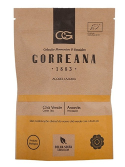 Zielona herbata z Azorów z ananasem LIŚCIASTA BIO Gorreana 80g