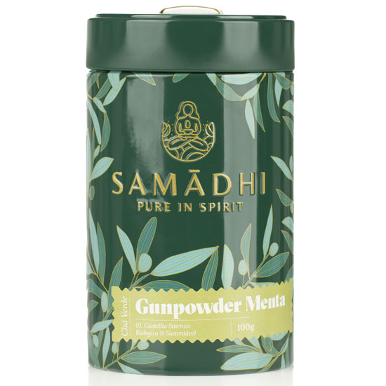 Ekologiczna herbata zielona Gunpowder z Miętą 100g Samadhi